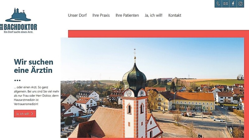 Mit einer eigenen Website macht sich Langenbach auf die Suche nach einem Allgemeinarzt.