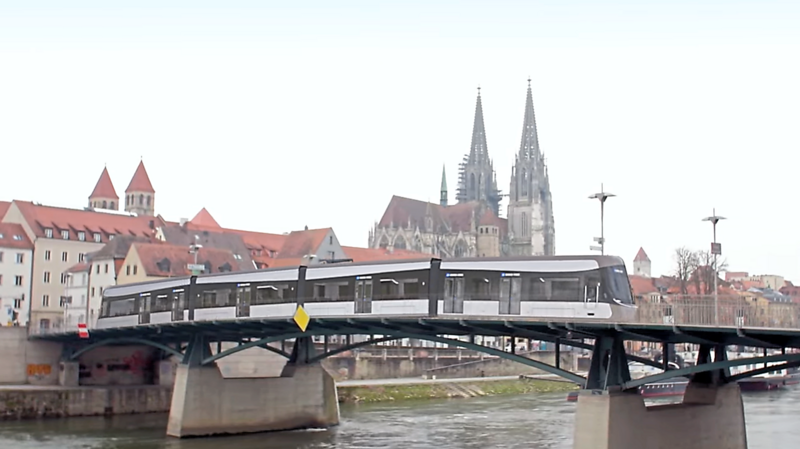 So wie in diesem von der Stadt vor dem Bürgerentscheid veröffentlichten animierten Video wird die Stadtbahn nicht durch Regensburg fahren. Dennoch birgt das Thema weiter Konfliktpotenzial.