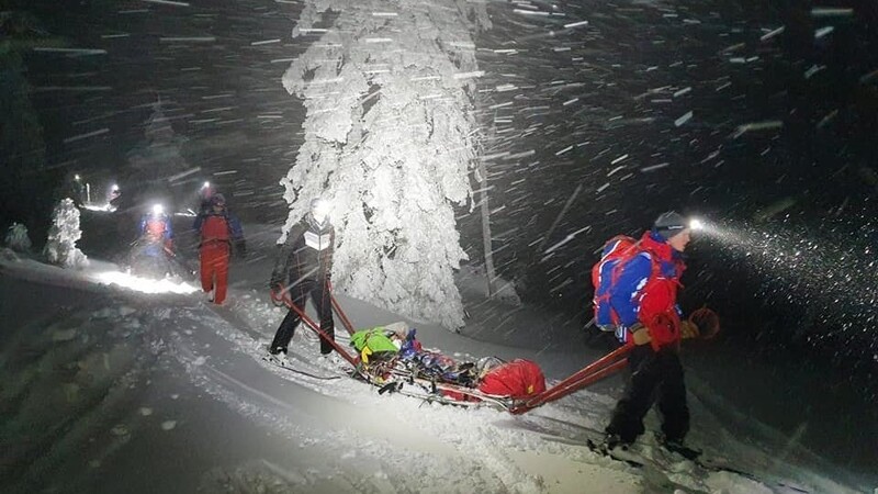 Schnee und schneidend kalter Wind: Einsatz bei Extremwetter.