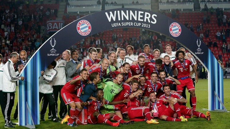 Kleine Revanche: Pep Guardiolas Bayern gewinnen den europäischen Supercup 2013 gegen Chelsea.