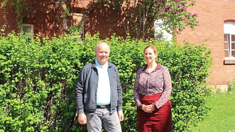 Gruppenleiter Franz Xaver Späth und Sarah Honemann von der Diakonie Landshut.