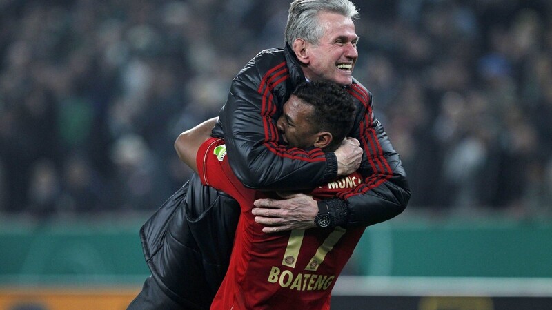2013 gemeinsam Triple-Sieger mit dem FC Bayern: Abwehrstar Boateng und Trainer Heynckes.